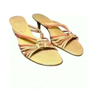 Ann Taylor Naomi Strappy Sling Back Multicolored Kitten Heel VTG Women Size 6.5